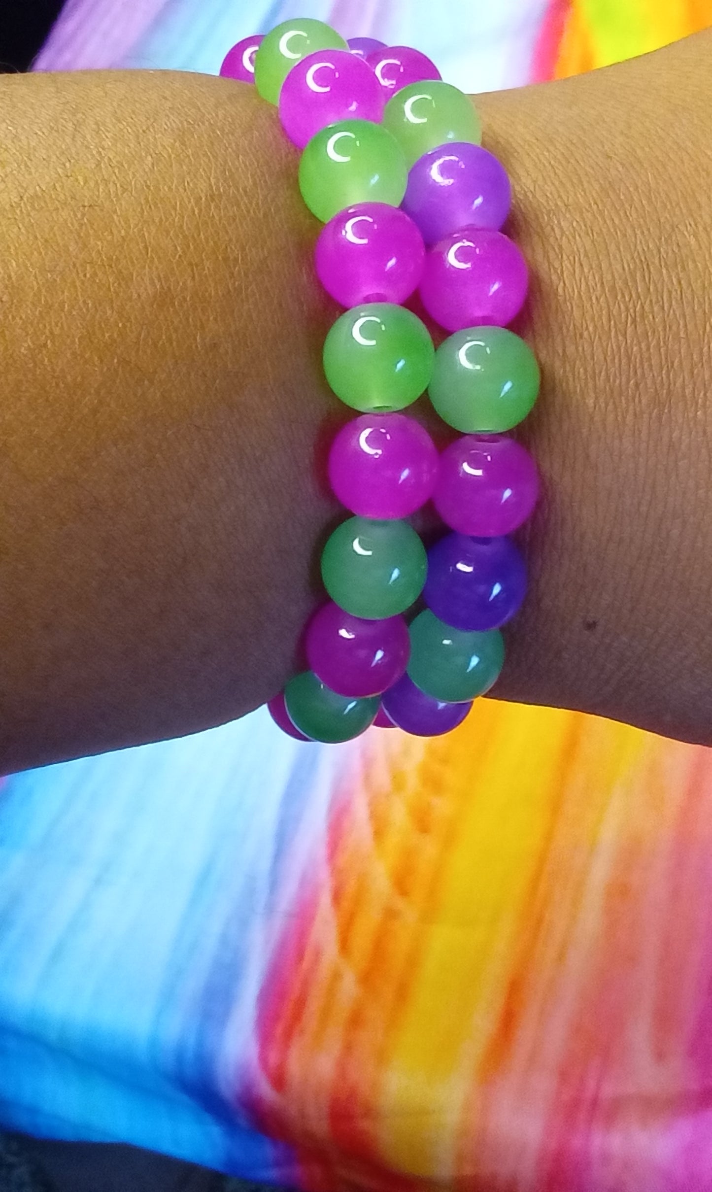 Double beaded bracelets